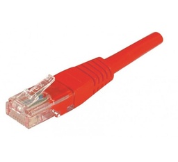 Cordon RJ45 catégorie 6 U/UTP rouge - 0,5 m [243700]