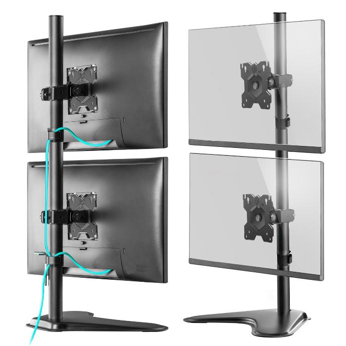 D208FS BLACK Support double écran 13"-32"
