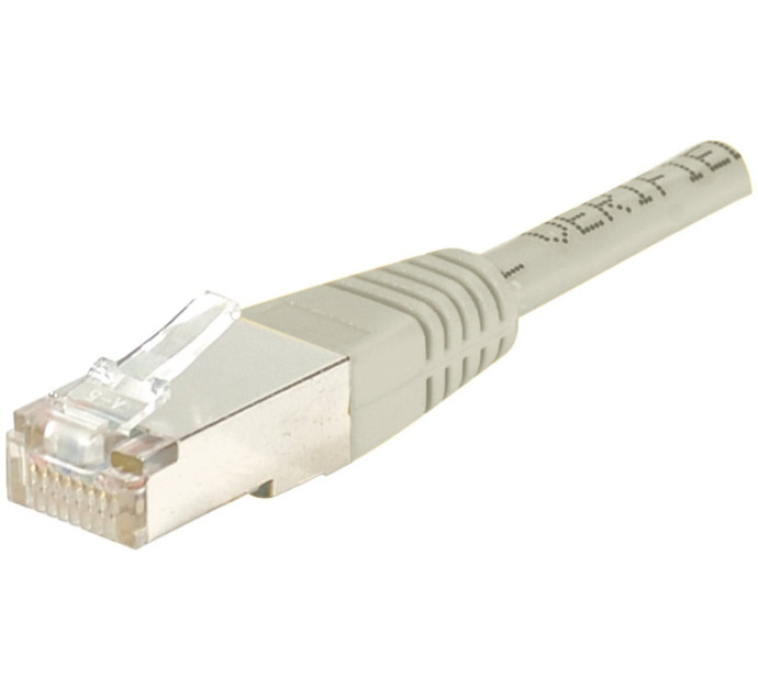Cordon RJ45 catégorie 6 F/UTP gris - 0,5 m