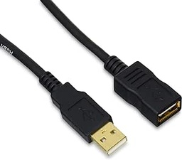 [11314925101N] Rallonge Câble USB Type A 2.0 mâle vers USB Type A femelle 1 m, Noir,